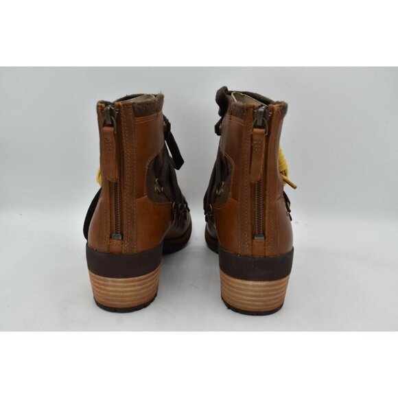 Merrell Womens Size 7.5 Shiloh II Warm Oak Leather Lace Up Boots Shoes - Picture 4 of 11